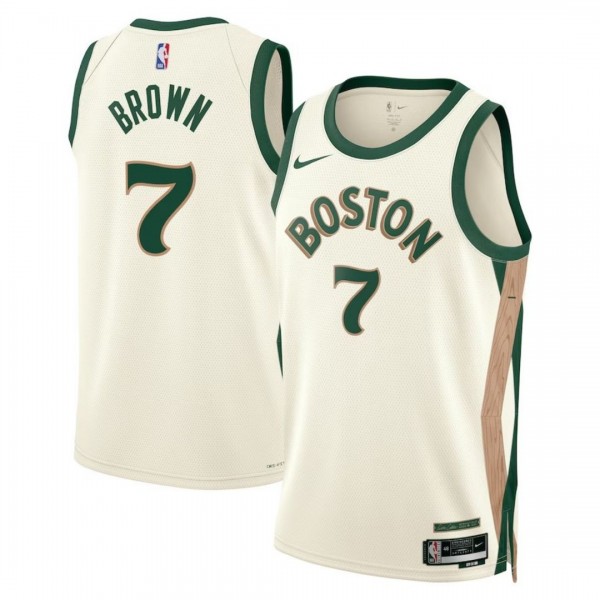 Boston Celtics Trikot Jaylen Brown 7 Nike 2023-24 City Edition Weiß Swingman - Herren Boston Celtics Trikot Jaylen Brown 7 Nike 2023-24 City Edition Weiß Swingman - Herren